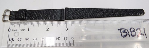 CARAVELLE,18mm,R,50's,NOS USA,"Lizard Pattern" Black,MEN'S WATCH BAND,B18-21 - Picture 2 of 5