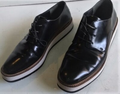 Vince Black Leather Dylan Derby Lace Up Oxford Dress Shoes Size 8 Vince Black Leather Dylan Derby Lace Up Oxford Dress Shoes  main image 3