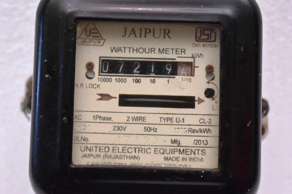 United Electric Equipments Watt-Hour Meter Type U-1 230V 50Hz Vintage Collectibl - Image 3 of 4