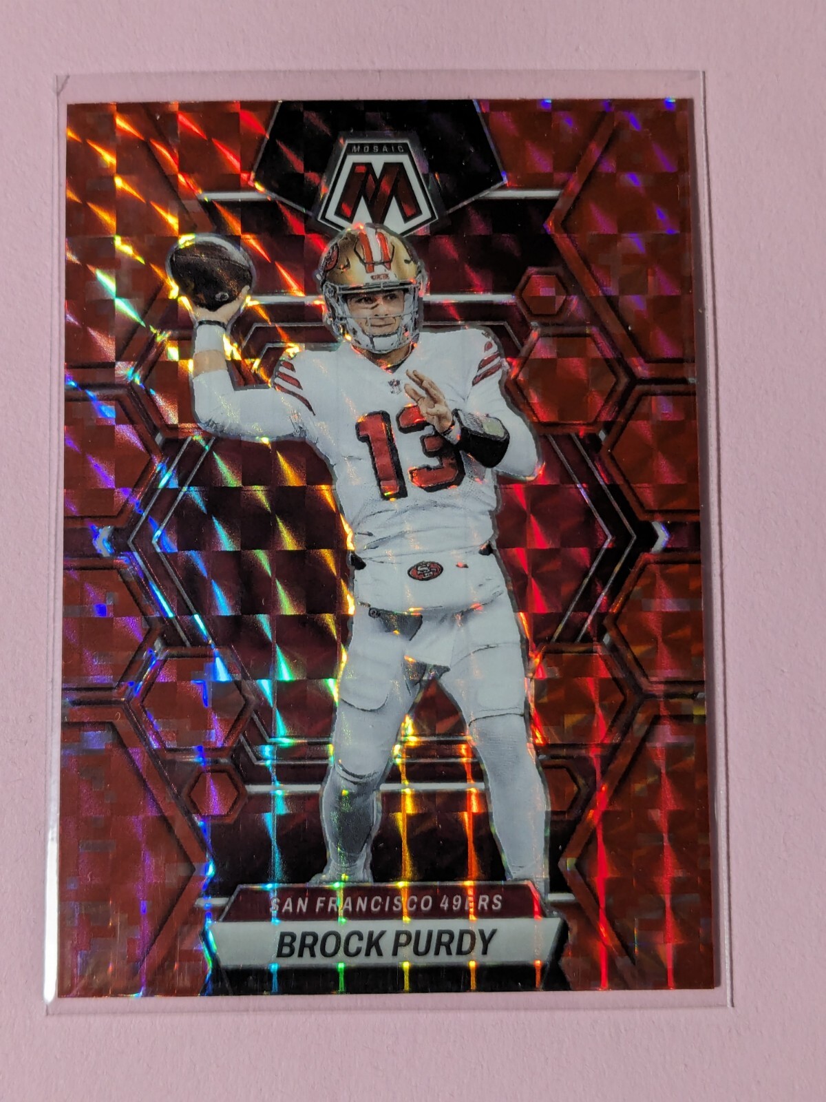 Brock Purdy 2023 Mosaic #211 Red Camo