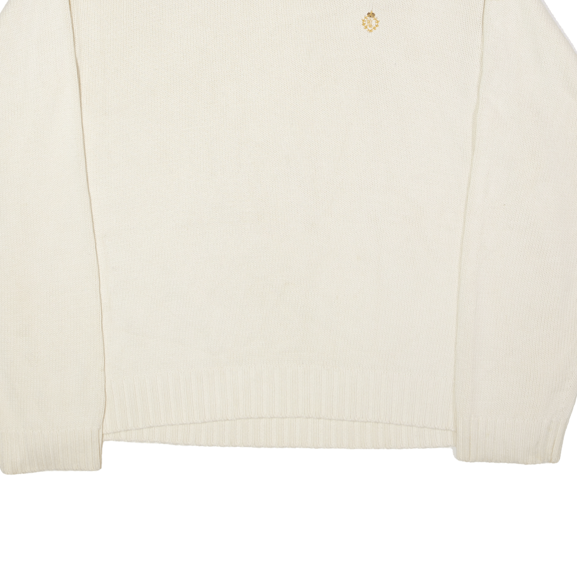 LAUREN RALPH LAUREN Mens Jumper Cream Chunky Knit XL eBay