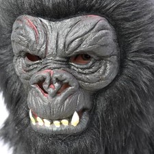 Hairy Gorilla Mask costume monkey head cosplay circus ape plush party animal