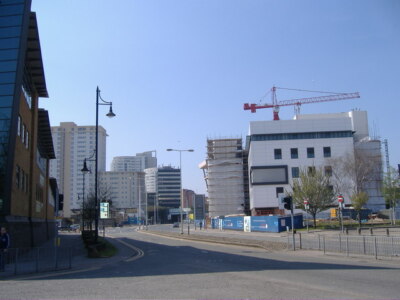Foto 6x4 Das Atrium im Bau - April 2007 Cardiff\/Caerdydd Th c2007