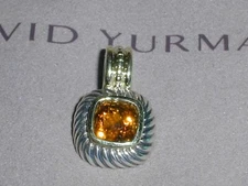 DAVID YURMAN STERLING 14K GOLD CITRINE PETITE  ALBION PENDANT- HINGED!