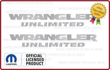 Set: 07 - 18 Jeep WRANGLER UNLIMITED fender logo JK side decals Silver SJ3Y4
