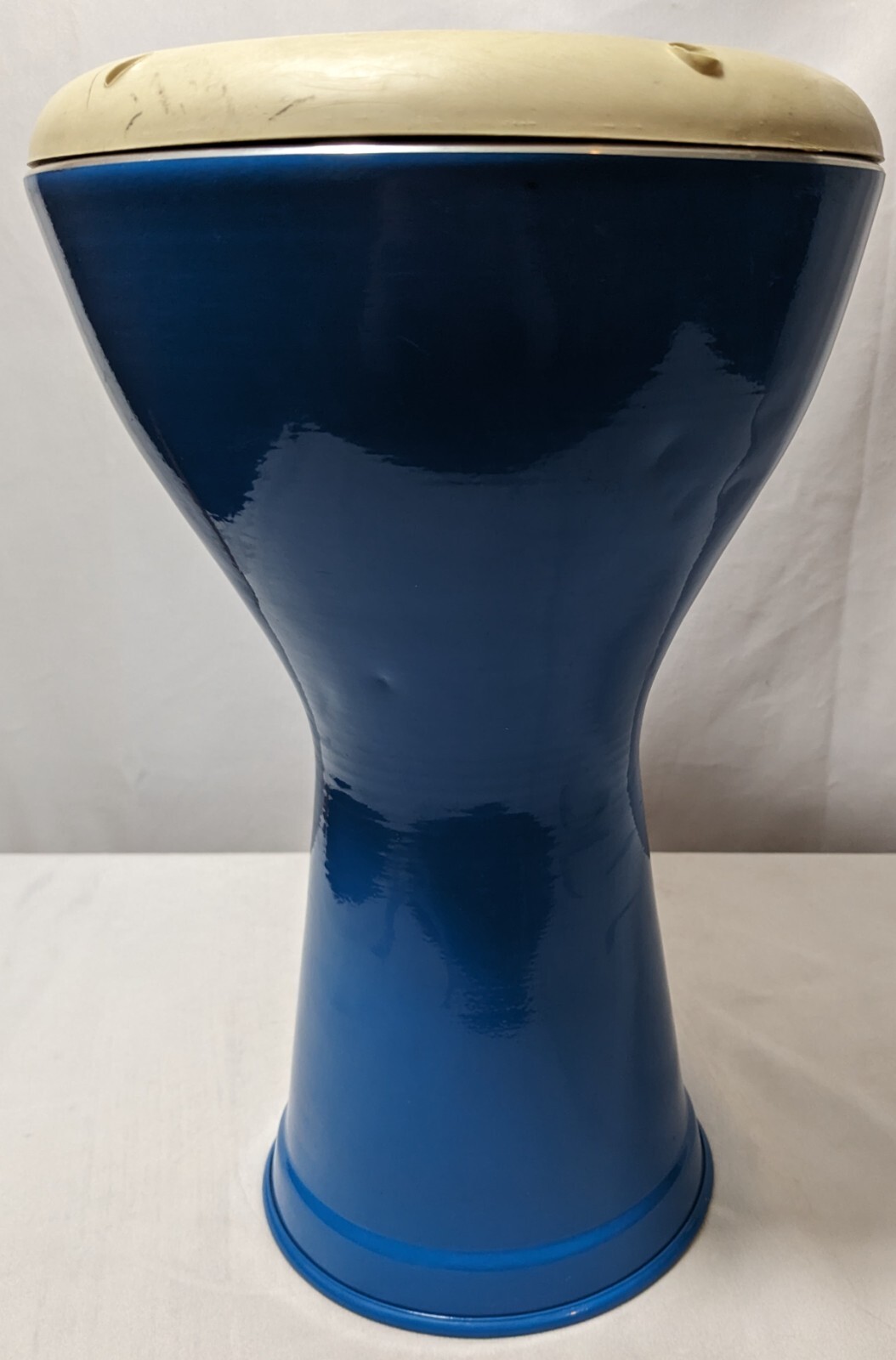 Royal Blue Darbuka Drum 13 inches tall Mountain Scene Aluminum eBay