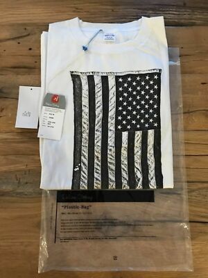 DELUXE Clothing Star Flag TEE T-SHIRT WHITE XL Japan RARE NEW