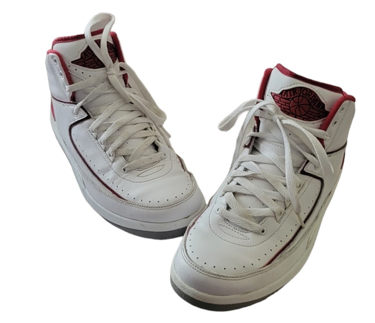 Nike Air Jordan 2 II Retro 2014 - Chicago Home White Red Men Sneakers Size 9 Nike Air Jordan 2 II Retro 2014 - Chicago Home White Red Men  main image 4