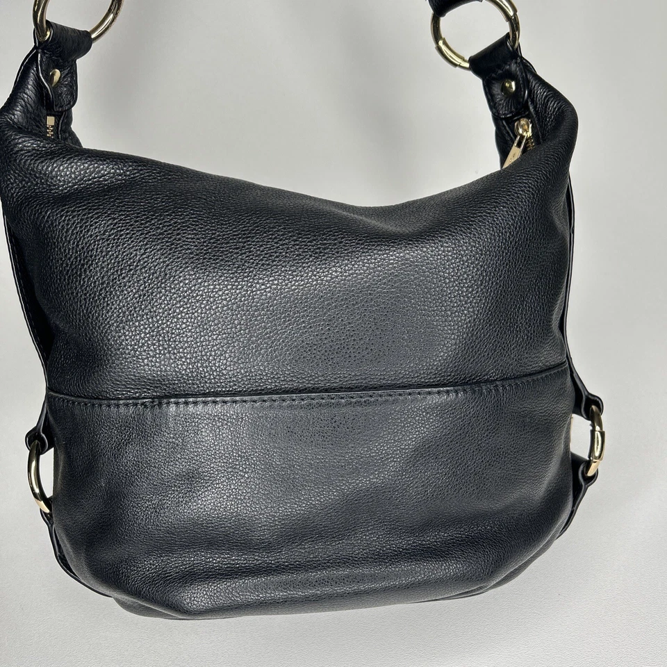 :Authentic Vntg MICHAEL KORS Fulton Black Pebbled Leather Shoulder Bag *Rare* - Image 2 of 4