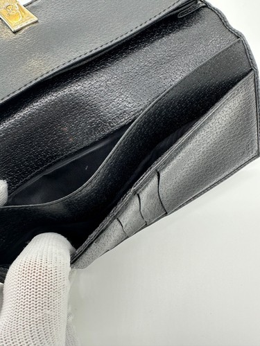 Gucci GG Canvas Leather Long Wallet Black Authentic - Picture 13 of 16