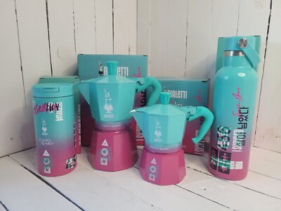 Bialetti Moka Squid Games Sammlung, Auswahl an Mokkakannen & Thermobecher/Flasche