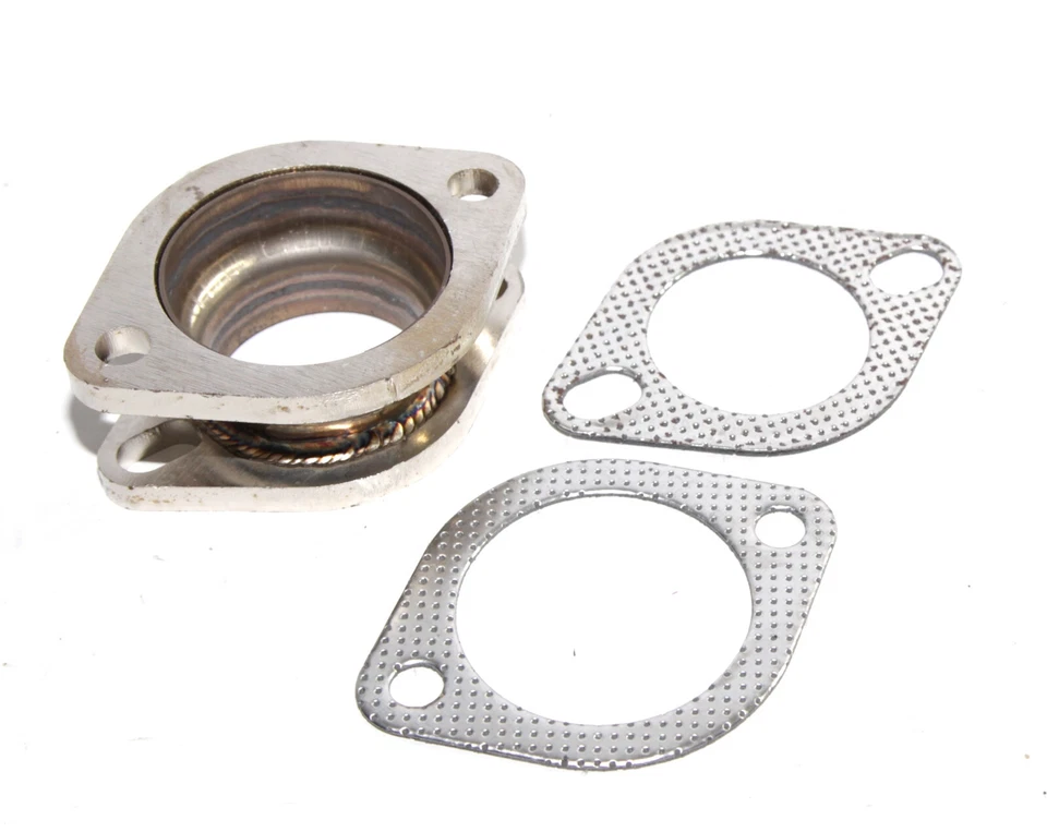Adaptador de brida de extensión de silenciador de escape Catback de 3" a 2,5" 2 pernos + junta Foto 3 de 4