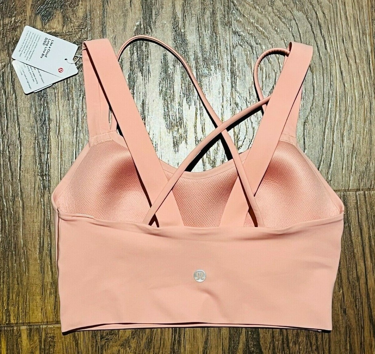 NEW Lululemon Like a Cloud Longline Bra Light Support D/DD Cup Dew Pink  Size 4