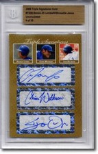 Andrew Lambo * Chris Withrow * Ivan De Jesus * Rookie Autograph BGS Auto RC #/10