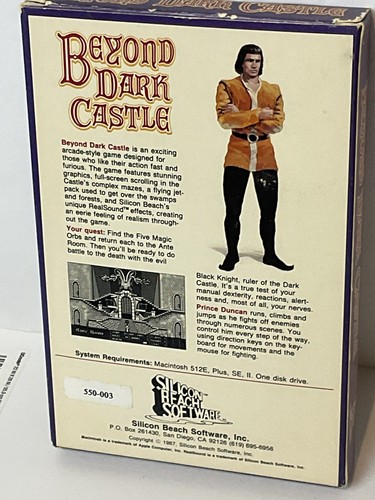 Vintage Macintosh Computer RPG Silicon Beach Software Beyond Dark Castle - Picture 2 of 7