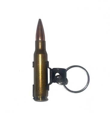 7.62x51 NATO Bullet Keychain Cartridge Keyring M240 US Rifle Gift