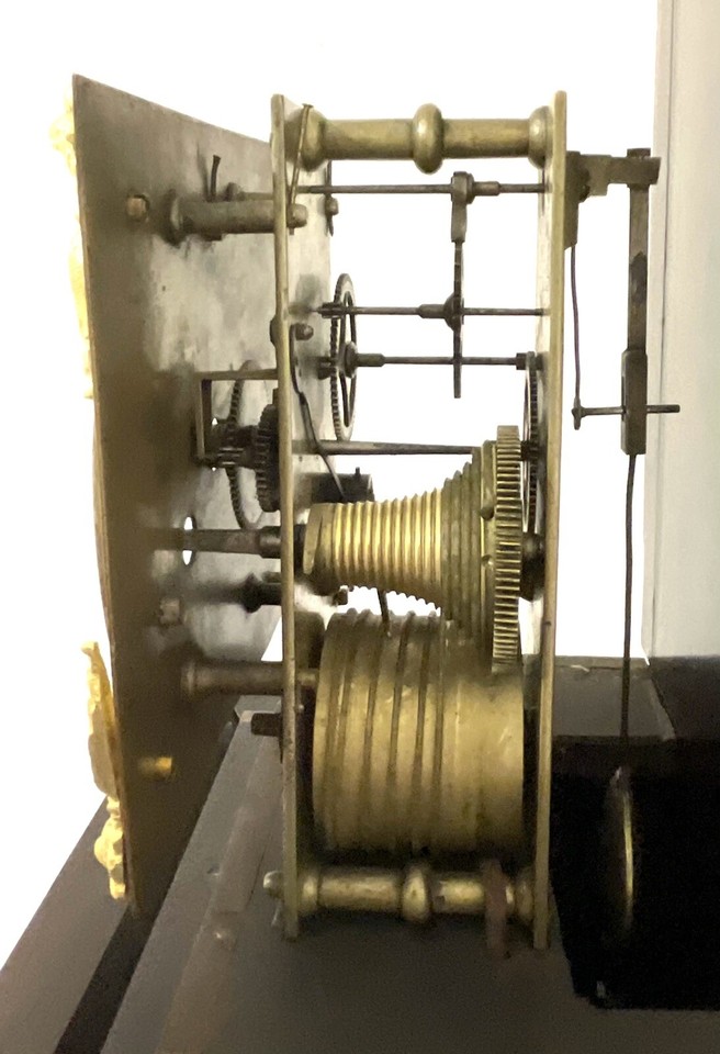 Antique Mahogany Grandmother Miniature Longcase Grandfather Clock Fusee