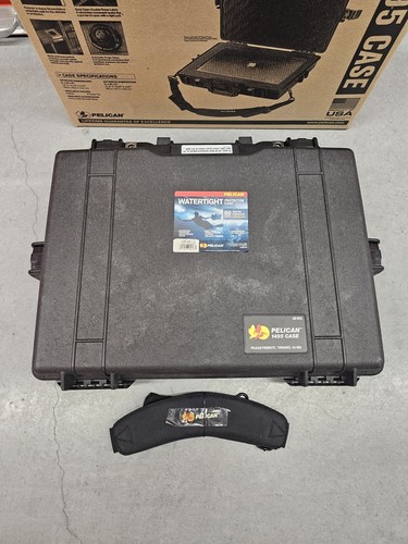 Pelican 1495 Hard Case Laptop Computer Watertight Foam Insert Black Gun New - Afbeelding 5 van 16