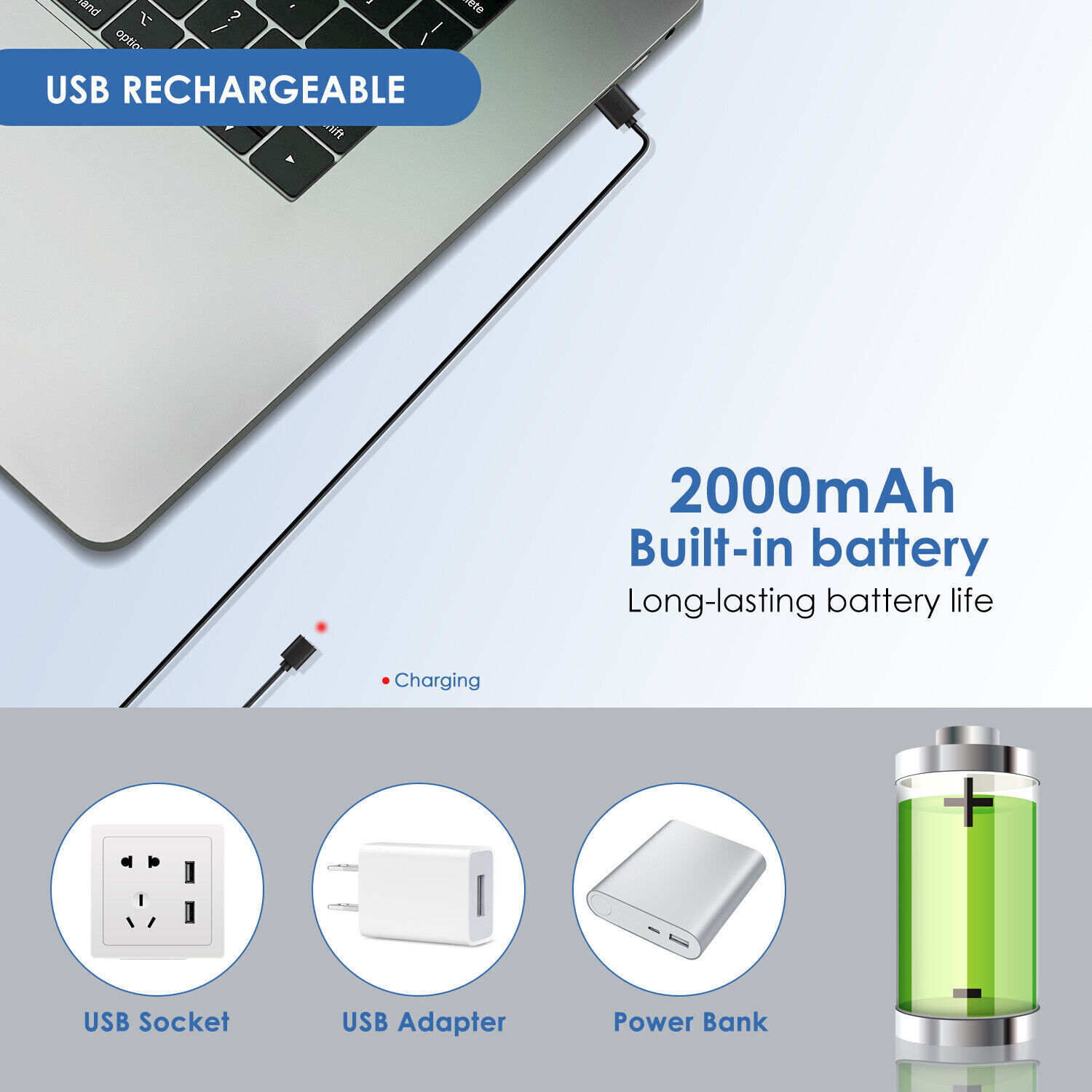 Rechargeable LED Light Bar Touch Study Under Desk Lamp