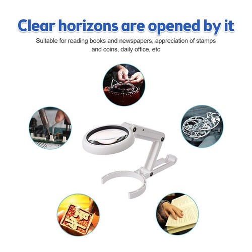 LED Desk Lamp 5/10X Magnifying Magnifier Glass Light Stand Craft Repair Read - Picture 14 of 17
