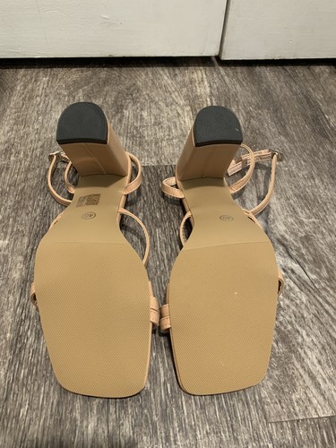 Women's Chunky Ankle Strap Pumps Shoes Ladies Dress Heel Sandals Khaki 8 1/2 8.5 - Picture 4 of 4