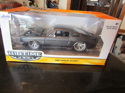 Jada, Big Time Muscle, 1967 Shelby GT-500, Dark Gray, 1:24-Brand New