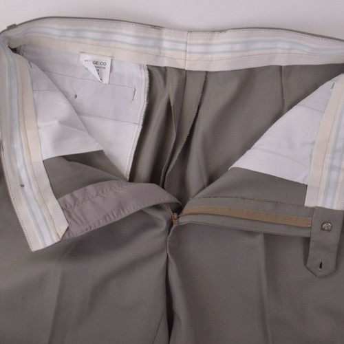 French Terre de France Military Dress Chinos 92L 34x37 Grey Unfinished Hem 1998 - Picture 4 of 7