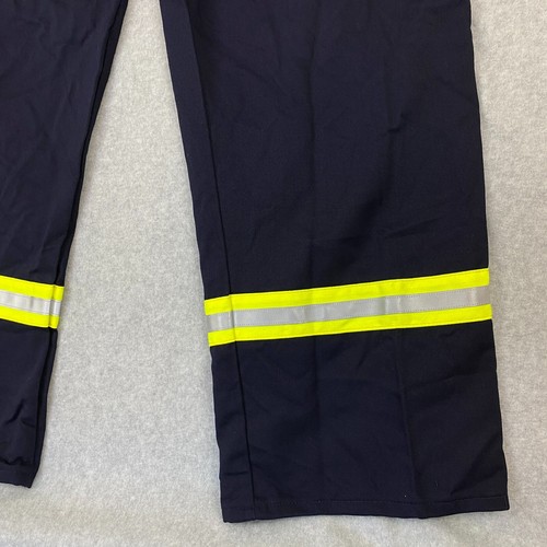 Workrite Mens FR Work Pants 48x31 Blue Hivis Strap Flame Resistant CAT2 2112 NEW - Picture 3 of 9