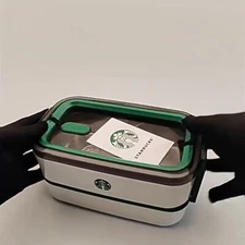 Starbucks Double Layer Insulated Large Capacity Lunch Box SUS304 Limited Edition