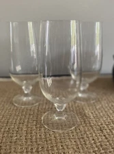 3 SET VINTAGE GERMAN TALL FORTE SHORT STEM CRYSTAL GLASSES