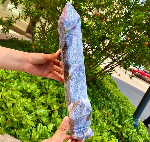 11.46LB Stunning Water Grass Agate Column - Sharp Multi pointed Column - 第 13/13 張圖片
