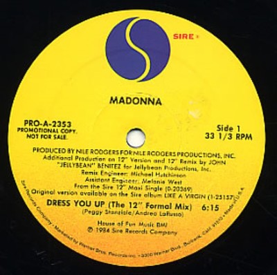 Madonna Dress You Up (12" Formal Mix) Dj 12" | eBay