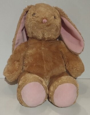 Build A Bear Workshop Bunny Rabbit Stuffed Animal Vintage Tan Pink Plush 