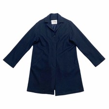 Gianfranco Ferre Studio Women's Long Wool Coat | Vintage Designer Navy Blue Vtg
