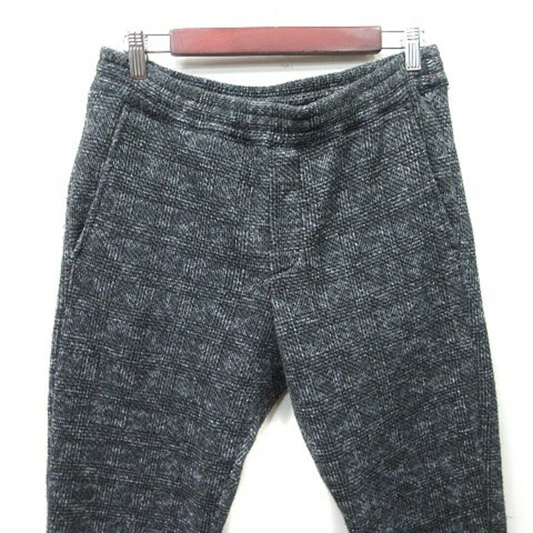 Global Work Tapered Pants Check L Black YI Used Global Work Tapered Pants Check L Black YI Used