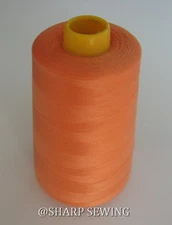 1 SPOOL ORANGE PEEL #833 POLYESTER SERGER QUILTING THREAD T27 6000 YARDS