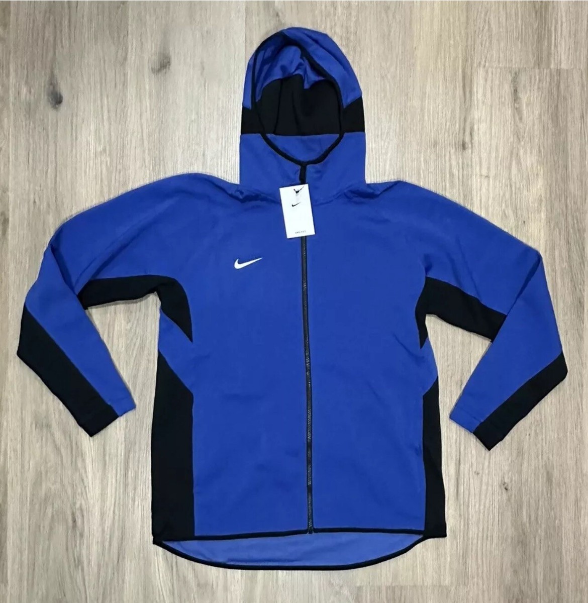 Nike Dri-Fit Showtime Full Zip Royal Blue Hoodie Jacket Nike Dri-Fit Showtime Full Zip Royal Blue Hoodie Jacket