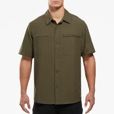 Viktos Spartan Shemagh Ops S/S Button Up Olive Green Mens Size XL Tactical Shirt