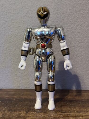 Vintage 8" Action Figure Mighty Morphin Power Rangers Movie Chrome White Ranger - Picture 1 of 2