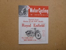 1948 MOTOR CYCLING IN AUSTRALIA MAGAZINE PUBLICATION- DEC- ROYAL ENFIELD