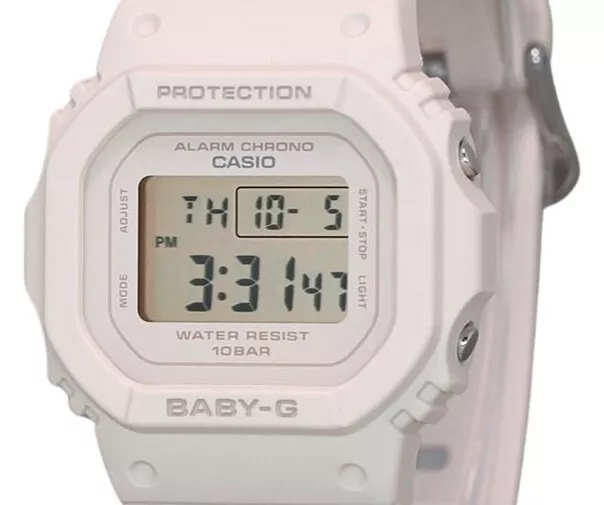 Casio Baby G Digital Beige Pink Resin Strap Quartz BGD 565U 4 100M Women s Watch