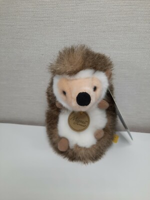 Aurora Hedgehog Miyoni Small Brown White Hedgehog Plush Stuffed 6'' NWT Realistic