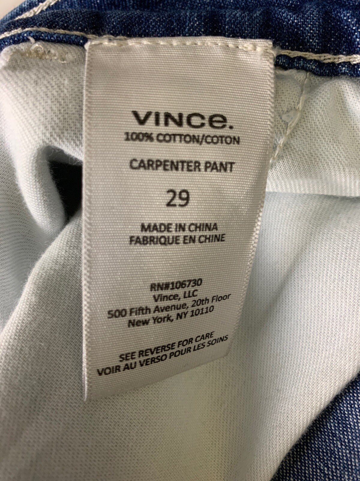 vince carpenter jeans