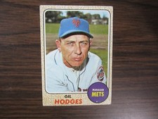 1968 Topps # 27 Gil Hodges Card (B50) New York Mets