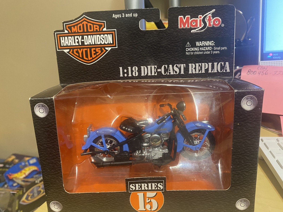 Harley-Davidson FLSTS 1:10 黒青 ④ Maisto 1997 Maisto Collector Edition 1:10 Harley Davidson FLSTS