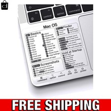 Transparent Keyboard Shortcut Stickers for MacBook - M1, M2, M3, Intel Friendly