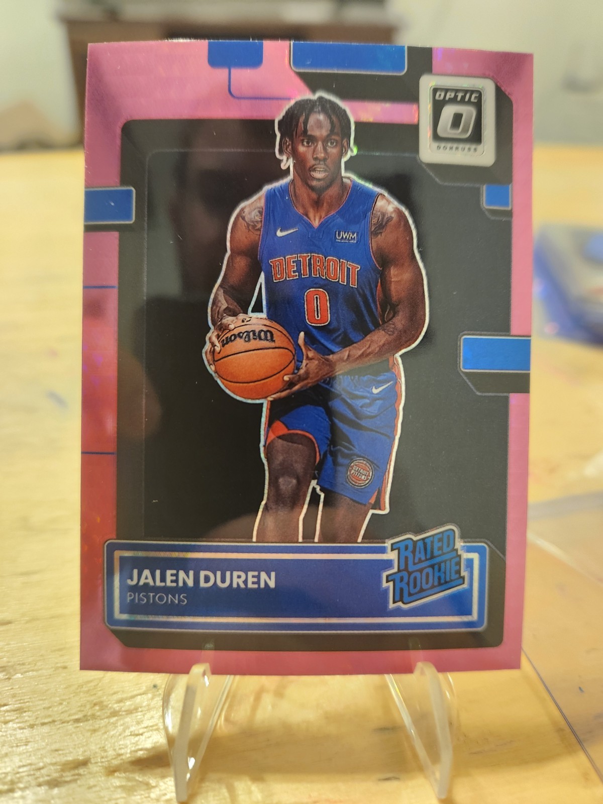 2022-23 Donruss Optic #227 Jalen Duren Hyper Pink Rookie RC Detroit Pistons