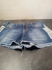 Woman Vigoss Denim Chelsea Shorts Blue Sequence Size 14