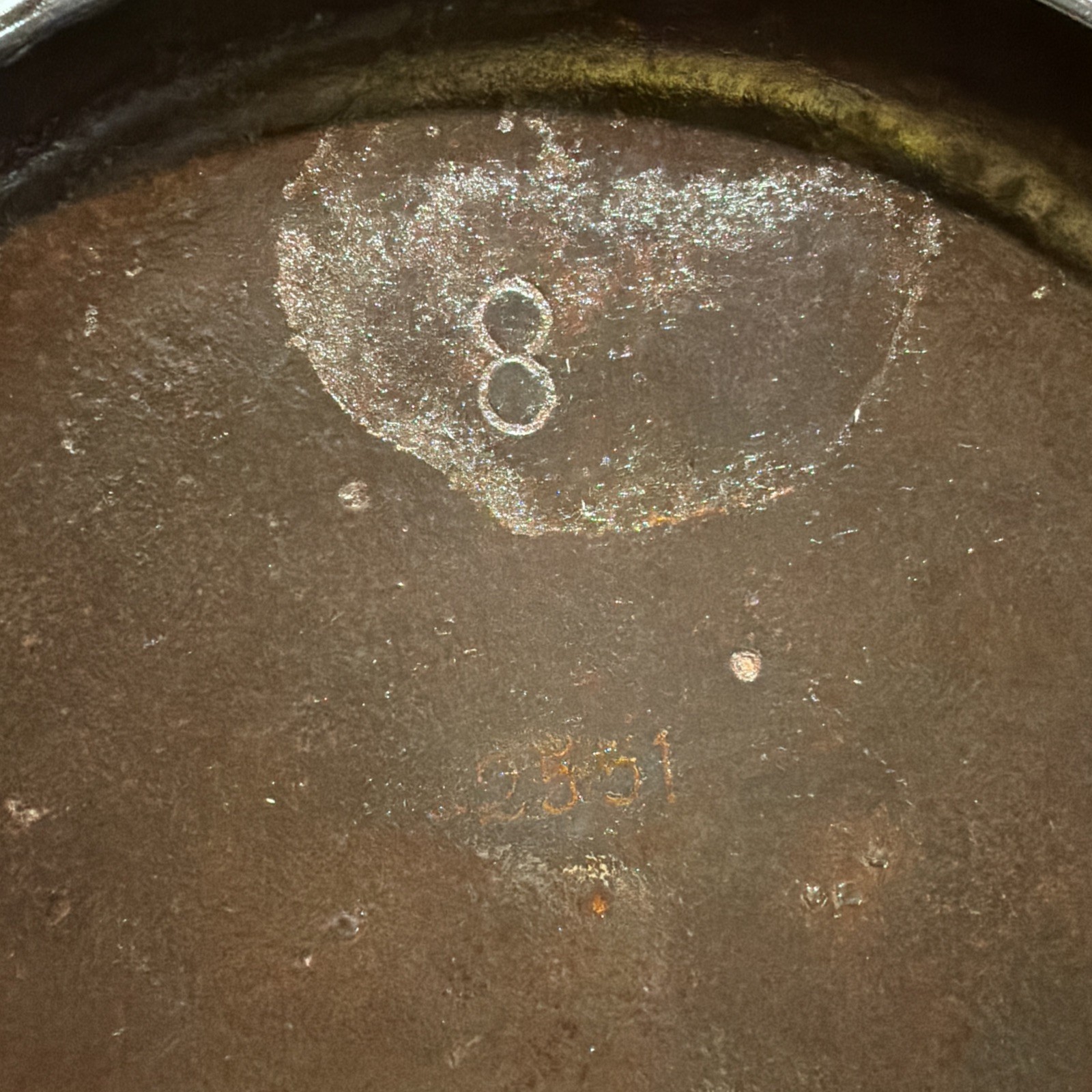 Antique Wapak Hollow Ware Cast Iron Dutch Oven #8