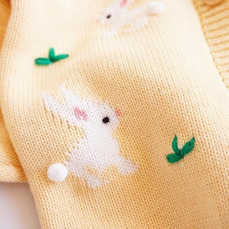 Cárdigan tejido bebé con botones cuello redondo suéter manga larga para 18-24 meses Foto 4 de 4